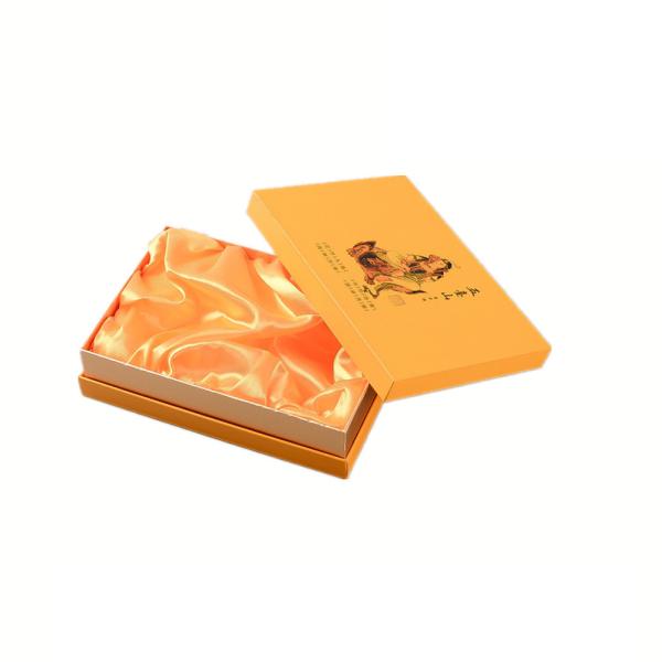 Buy cheap Hard Paper Gift Box Packaging with Gold Satin Lined from wholesalers