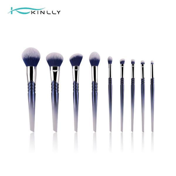 Buy cheap Plastic Handle 9PCS Synthetic Makeup Brushes Eyeshadow Private Label from wholesalers