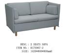 Pure Foam Filling Linen Fabric Sofa Imitated Cashmere Cloth Solid Wood Legs