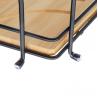 Buy cheap Black Bamboo Bathroom Shower Rack With Easy-Lock Suction Wall Mounted Basket Shelf from wholesalers