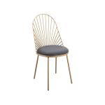 Popular Industrial Metal Frame Dining Chairs / Durable Dining Chairs Anti