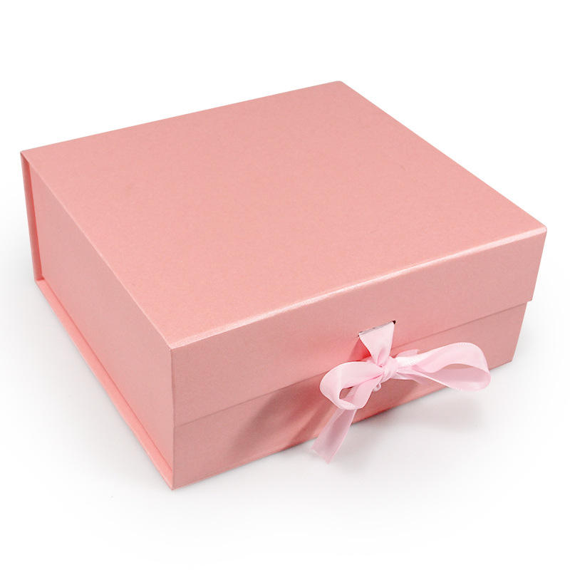 OEM/ODM Custom Print Hard Paper Foldable Magnet Box Style Packaging Paper Box With Ribbon