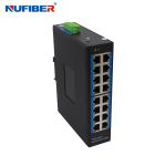 1000Mpbs 16 Port Unmanaged Industrial Ethernet Switch Din Rail Mount IP40