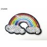 Buy cheap Cute Rainbow Sequin Embroidery Patches Handmade 2" Tall No Minimum from wholesalers