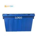 60L Reusable Plastic Moving Boxes Anti slip Hygien HDPE Load 50Kg