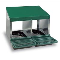 Buy cheap 2 Compartment Rollaway Chicken Nesting Box in Galvanized Sheet Metal Egg Box Red product