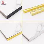 Brushed Ceramic Tile Metal Edge Trim , 8.5mm Aluminum Trim Tile L Shape