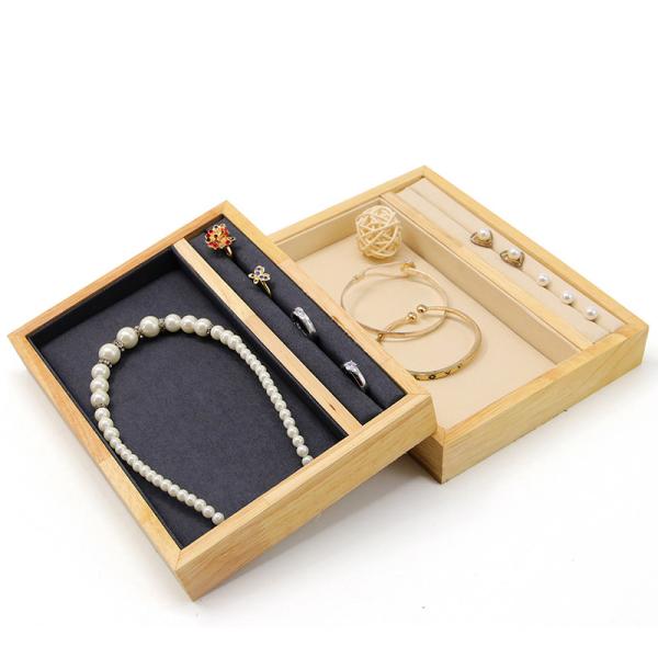 Buy cheap Solid Wooden Multi-Function Jewelry Display Holder Tray for Ring Pendant Ear Stud from wholesalers
