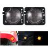 Buy cheap IP 68 Jeep Wrangler Headlights , 2x Smoked LED Front Fender Flare Turn Signal Side Marker Light from wholesalers