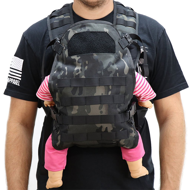Functional Baby Carrier Tactical Vest With Breathable Mesh Shoulder Straps