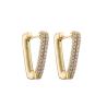 Buy cheap Luxury 24k Gold Earrings Fashion Ladies Custom Jewelry Diamond Studded Earrings from wholesalers