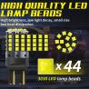 Buy cheap White Aluminum Alloy LED Turn Signals 1156 1157 T20 3030 44SMD Reversing Light 12V 24V from wholesalers