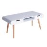 Buy cheap White Two Drawers NC Painting Solid Wood Coffee Tables from wholesalers