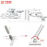 Buy cheap 180 Degree Inner Lean Tube Connector Aluminum Die Casting Connectors D28 from wholesalers