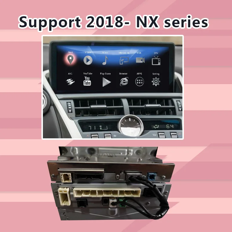 Lexus NX300h NX200 NX200t Android 11 video interface with wireless carplay android auto