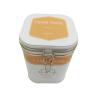 Buy cheap Vintage Square Metal Coffee Tin Containers With Hinged Airtight Lid from wholesalers