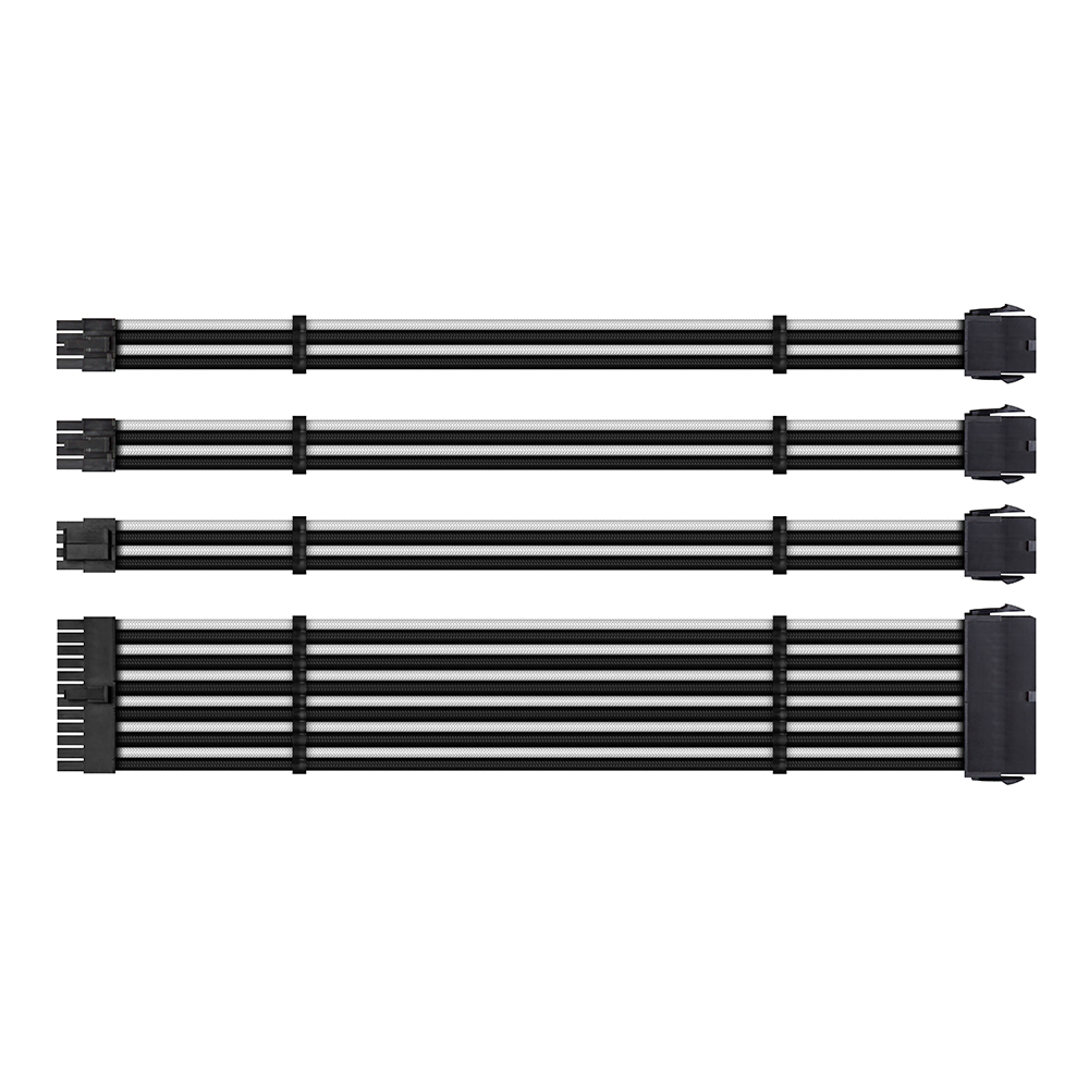 ATX Sleeved PSU Cable Kit PSU Sleeved Power Supply Extension Cable with Comb for Power Supply 24pin 4+4pin 6+2PIN