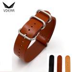 Brown Color Watch Band Replacement 22mm Handmade Leather Watch Band For Womens