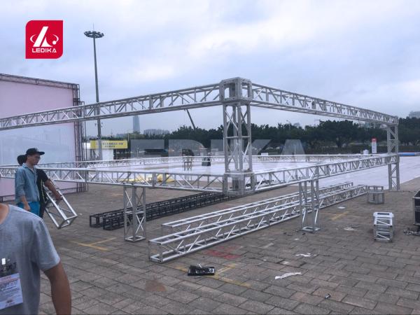 Quality Durable Strengthen Box Truss System Aluminium Stage Truss For Commodity Fair for sale