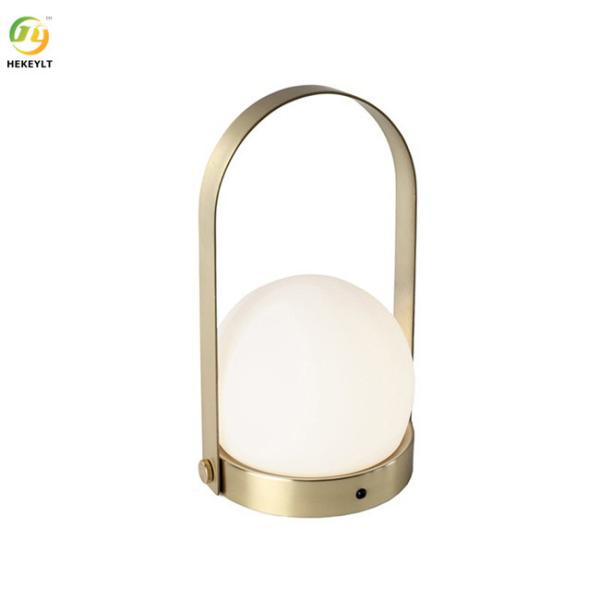 Buy cheap Led Iron And Glass White / Gold / Black Bedside Table Lamp For Bedroom from wholesalers
