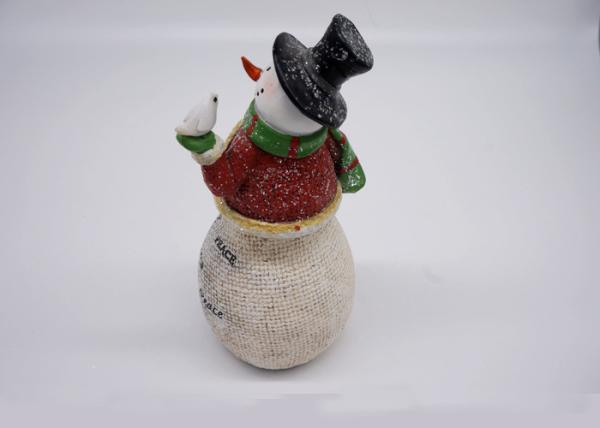 Buy cheap Colorful Polyresin Crafts Christmas Snowman LED Lamp On JOY Hollow Figurines from wholesalers