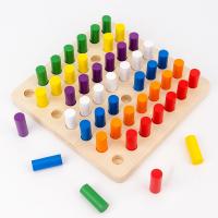Buy cheap ISO9001 Educational Wooden Montessori Baby Toys Wooden Memory Matchstick Chess product