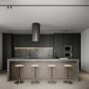 Buy cheap Custom Modern Gold PET Island Kitchen Cabinet High Quality Complete Modular Glass MDF Faucet Hinge Drawer Basket from wholesalers