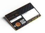 Credit Card Size Steel Brass Metal Black Card Laser Engrave Logo Screen Print