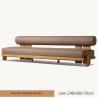 Buy cheap Anti Corrosion Teak Wood Sofa And Table Set For Outdoor Living Spaces from wholesalers