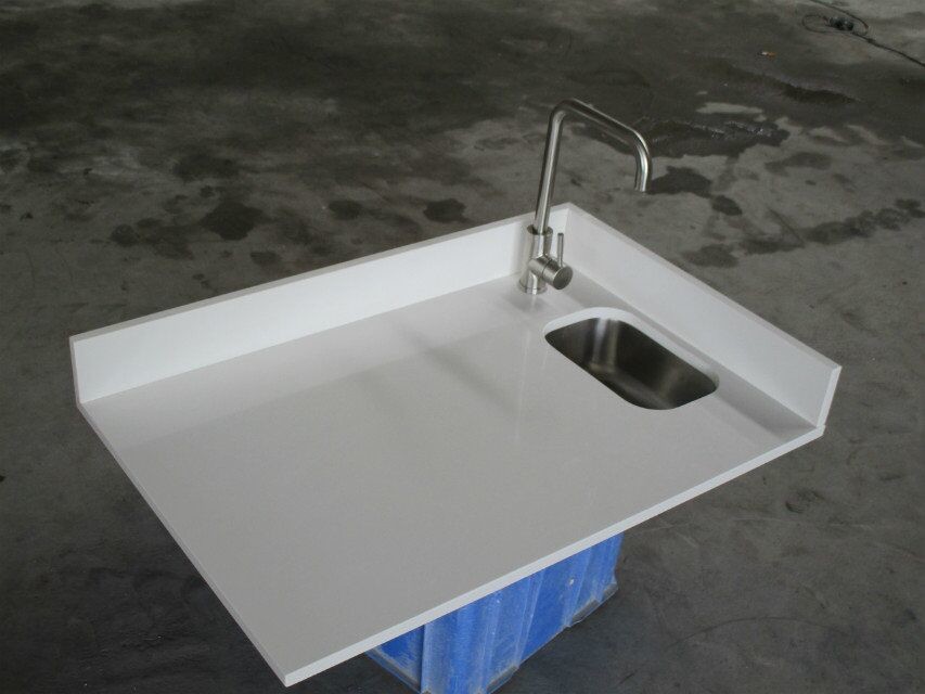 White Quartz Bathroom Vanity Tops With Sink Quartz Countertop Slab