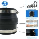 Anti Vibration DIN 304 Clip-On Rubber Flexible Bellows Rubber Flex Joint