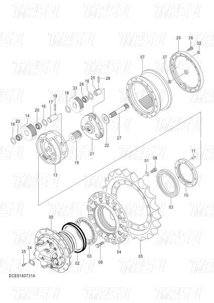 Buy cheap OEM Excavator Parts Planetary Reducer Drive Catalog Systems For Machinery / Energy / Mining Industries 9180731 ZX120 from wholesalers