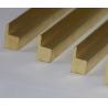 Buy cheap Copper Zinc Alloy Extrusion Square Flat Bars Custom Metal Extruded Profiles from wholesalers
