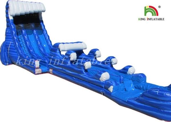 Buy cheap Blue Blow Up Sea Waves Water Slide Giant Double Lanes For Backyard from wholesalers