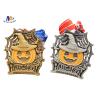 Buy cheap Halloween Medal In Antique Brass / Silver With Plain Woven Ribbon from wholesalers