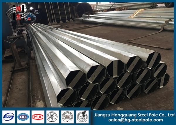 Buy cheap Circular Galvanized 65FT Electrical Steel Power Transmission Poles 69KV with Climbing Ladder from wholesalers