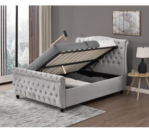 Buy cheap Modern Style Luxury Upholstered Bed Frame Elegant Look from wholesalers