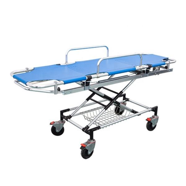 Buy cheap Blue Ambulance Stretcher Bed Aluminum Alloy Medical Stretcher Transport from wholesalers