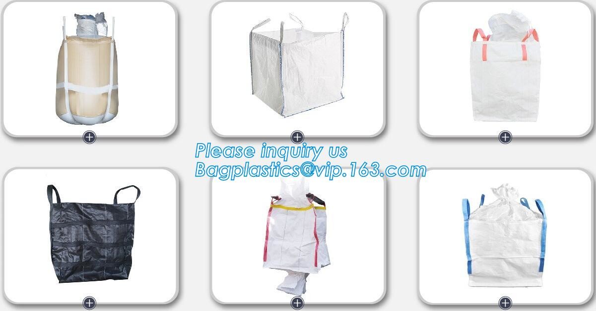 100% New Virgin Polypropylene PP Woven Big Bulk Bag Jumbo Bag FIBC For Packing Sand 1 Ton 1.5 Ton 2 Ton Made In package