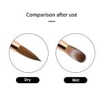 Rose Gold Kolinsky Acrylic Brush Rhinestone Handle Size 16 Customizable