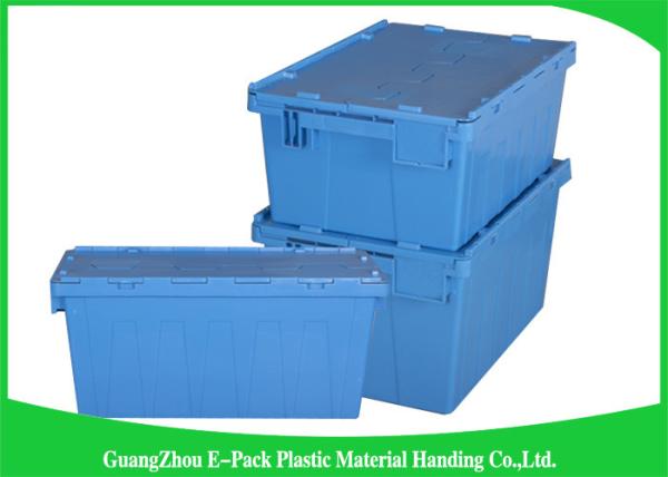 Buy cheap 60L Plastic Attached Lid Containers Heavy Duty Stackable Moving 600 * 400 * 365mm from wholesalers