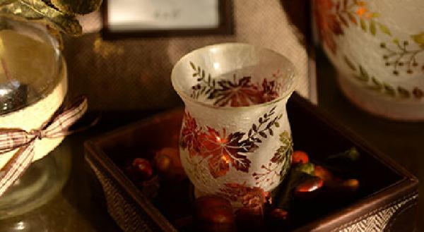 Buy cheap glass hurricane w/decor from wholesalers