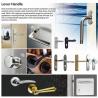 Buy cheap Cheap stainless steel door handle suited for 70-80mm mortice lock center from wholesalers