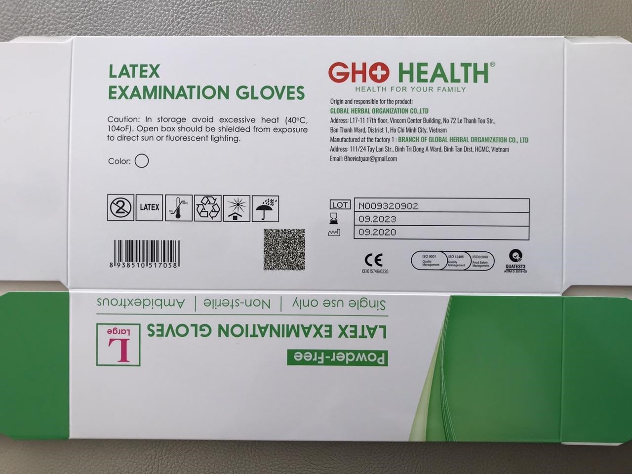 100pcs/Box Powder Free Natural Latex Examination Gloves Milk White