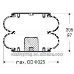 693230 Natural Rubber Air Bag 2B12-309 Air Ride Suspension System