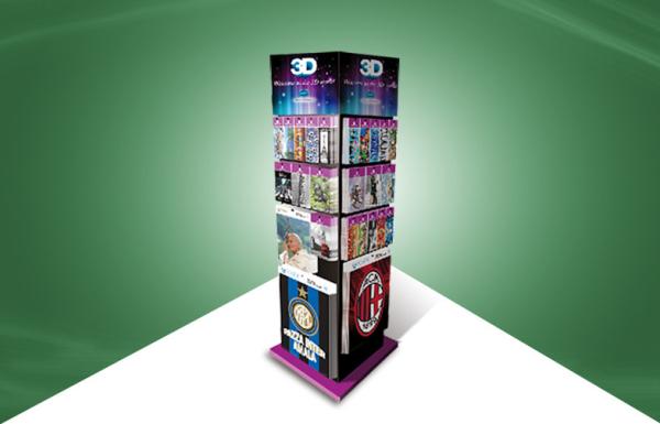 Buy cheap Four Face Show Cardboard Display Stands , Floor Standing Display Units To 3d Poster Cards from wholesalers