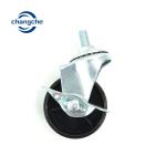 Light Duty Industrial Rubber Trolley Caster Wheels Black White PP Furniture