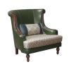 Buy cheap Genuine leather Cow split and Cottom Fabric with High density sponge Classic design Leisure Armchair and Lounge sofa from wholesalers