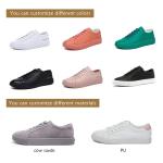 White Perforated Toe Cap Mens Leather Casual Shoes Rubber Soles For Tennis