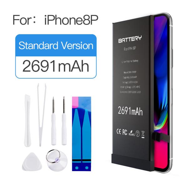 Buy cheap OEM&ODM AAA high capacity li-ion battery 2691mAh mobile phone battery for iphone 8 plus from wholesalers
